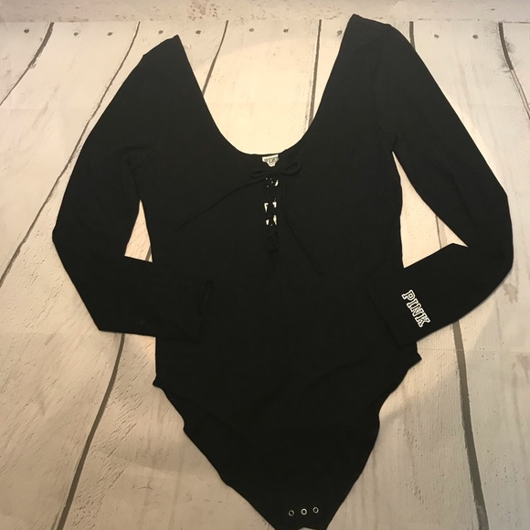 Victoria’s Secret PINK Black Bodysuit - Picture 1 of 5